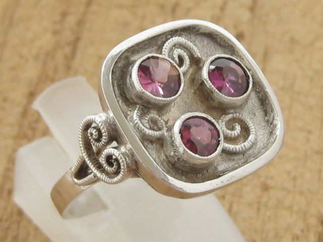 Anelli: Vintage Ring quadratisch Silber 835 + STAUSS Amethyst – Usato da Ermatingen venduto da Decovin