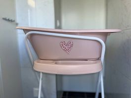 Badewanne Bebejou mit Ständer in hellrosa