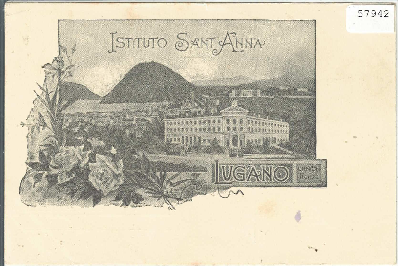 Cartoline postali: Lugano - Instituto Sant Anna – Usato da Ettingen venduto da Kartenplanet