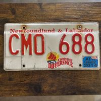 🇨🇦 Autoschild, Newfoundland Labrador CMO 688 - Kanada 