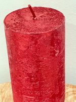 Restposten Kerzen rot Glitter 60x100mm Brenndauer 35h/Sale