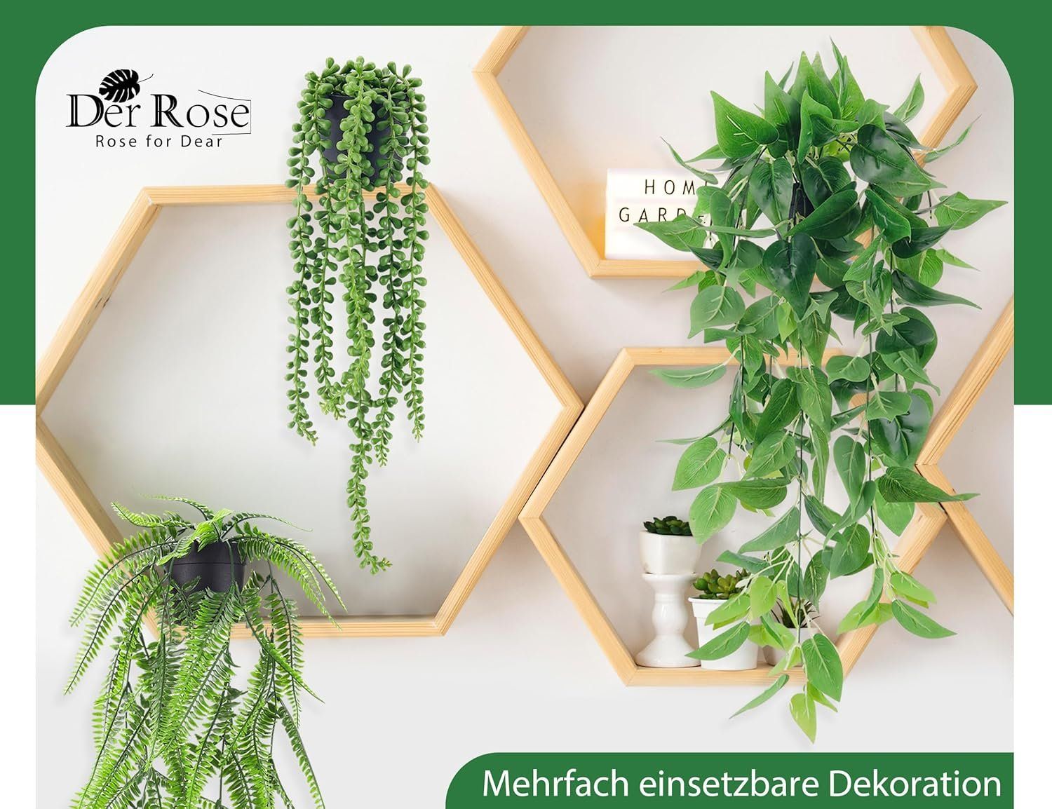 Piante & sementi: 4x Künstliche Hängepflanzen – Nuovo e nell'imballaggio originale da Nuglar venduto da SaleRitter 3