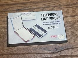 Vintage Telefonregister CARL No. 560-D, neuwertig, OVP