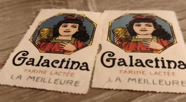 Lot de 2 étiquettes Galactina Farine Lactée