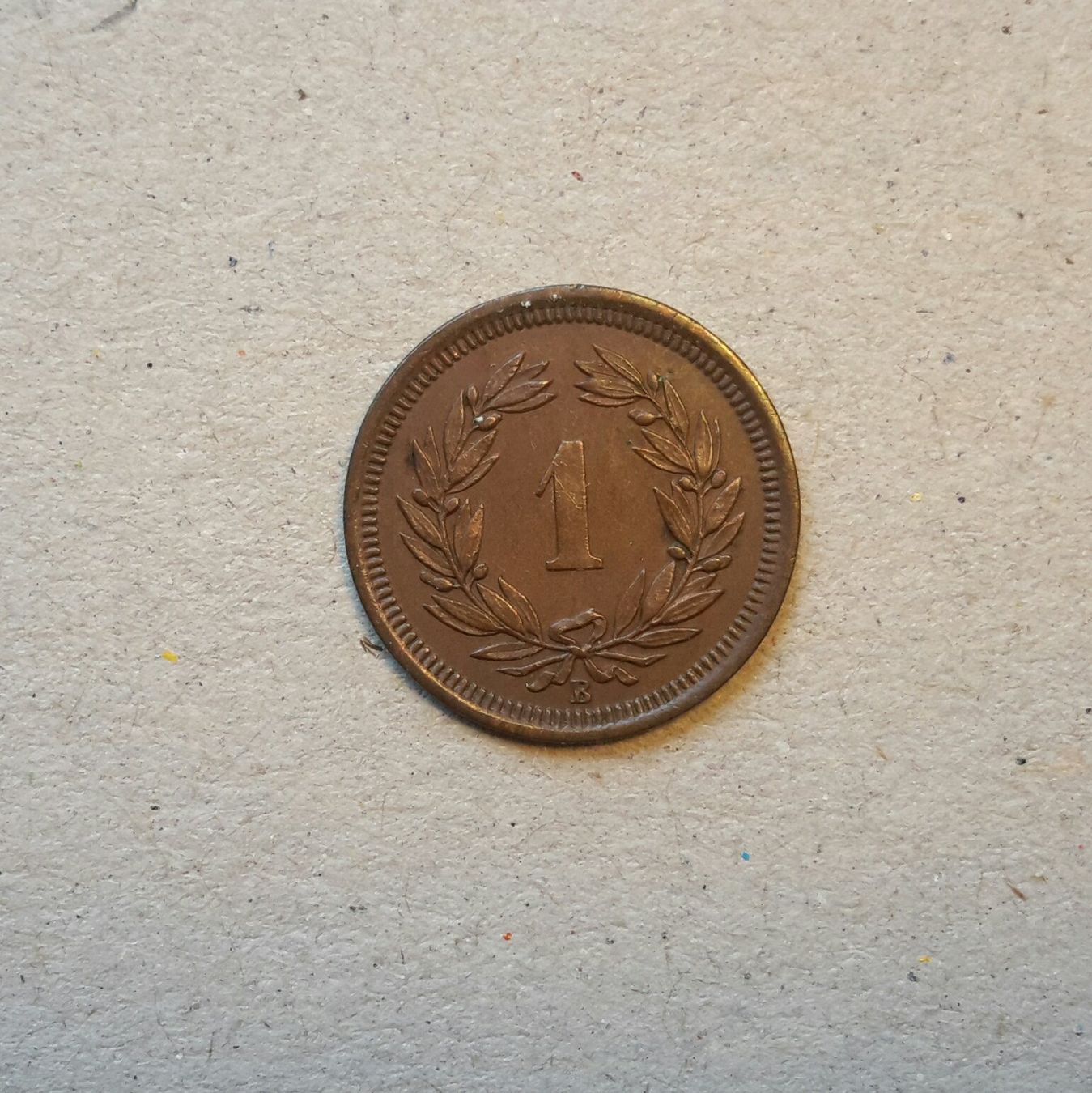 Tutti le monete: 1 Rappen 1891 , Bronze . – Usato da Burgdorf venduto da Olli.34 1