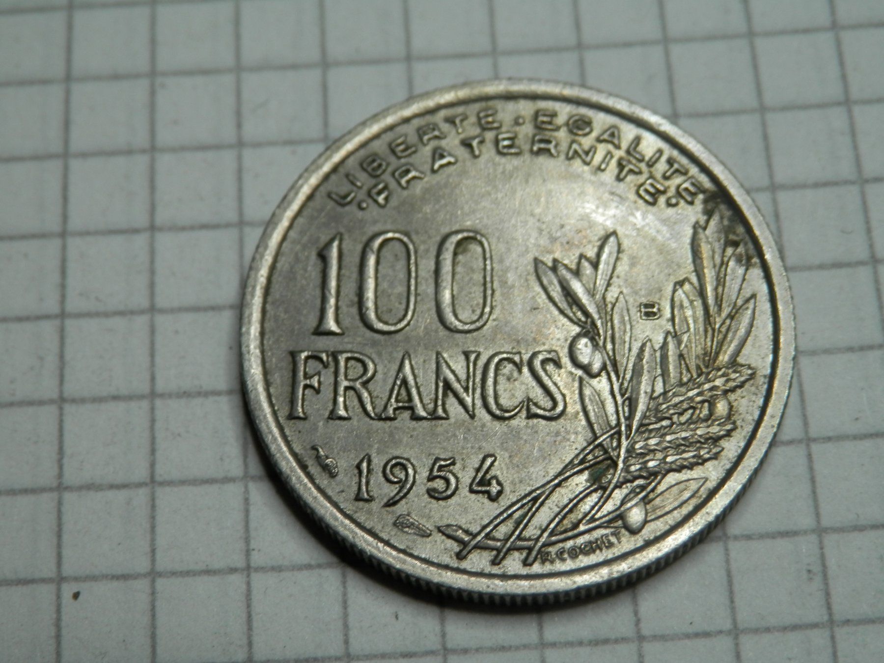 Tutti le monete: Frankreich 100 Franken, 1954 – Usato da Weiach venduto da weiach81 1
