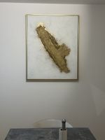 Leinwand mit Bilderrahmen Gold 103 x 83 cm
