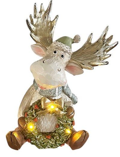 Tutte le decorazioni: Weihnachtsdeko Deko Elch LED Weihnachtskranz 23cm – Nuovo e nell'imballaggio originale da Oensingen venduto da Liquidations-Shop