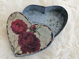 Dose Herz/Rosen,Vintage /Shabby Chic