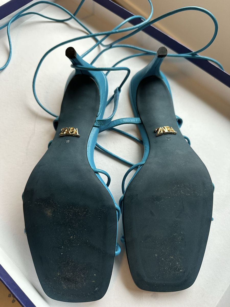 Zara Damenschuhe: Zara Blue Lace Up Heels 39 – Gebraucht aus Kilchberg von AK_KB 4