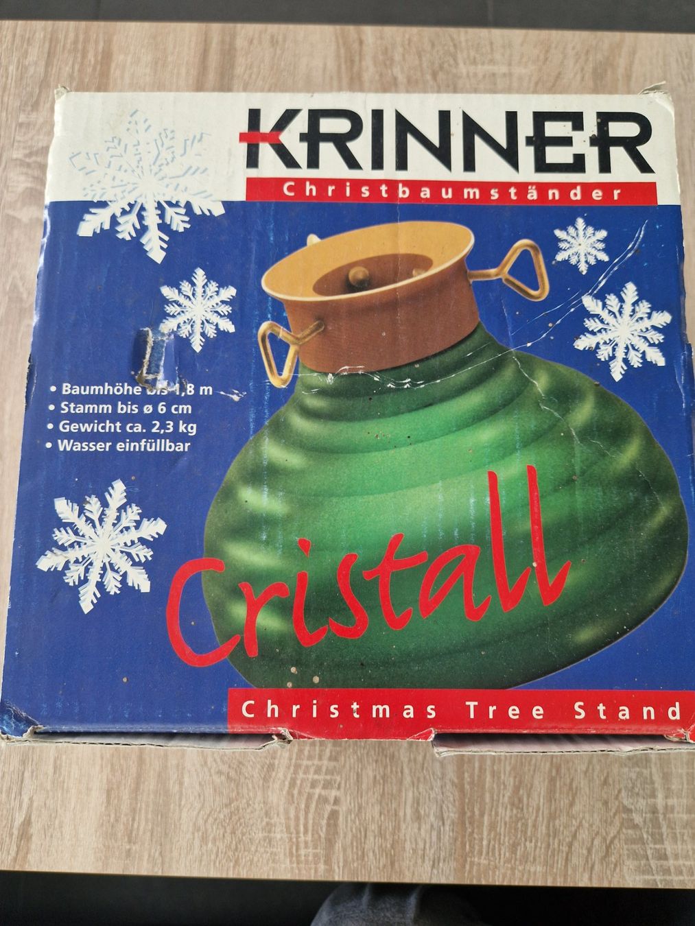 Krinner Christbaumständer: Krinner Christbaumständer "Cristall", grün, neuwertig – Gebraucht aus Rebstein von Ajs_Toy_Palast_1 2
