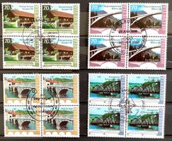 2003 - Pro Patria Viererblock Satz mit Schöner Stempel