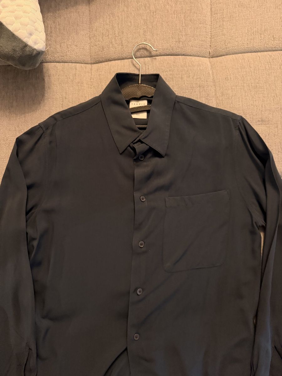 Sandro Camicie: Chemise Sandro bleu pétrole – Usato da Confignon venduto da lsb_cl8c