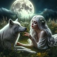 Diamond Painting Wolf im Mondscheinlicht 45 x45 cm