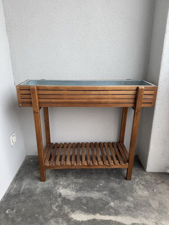 Hochbeet aus Akazienholz / outdoor plant stand made of acac (Gebraucht ...