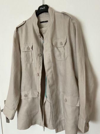 CELIO Club 100% Leinen Jacke Gr 48/50 NEU Sandfarbe