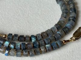 Collier mit Labradorit, NEU, 48 cm