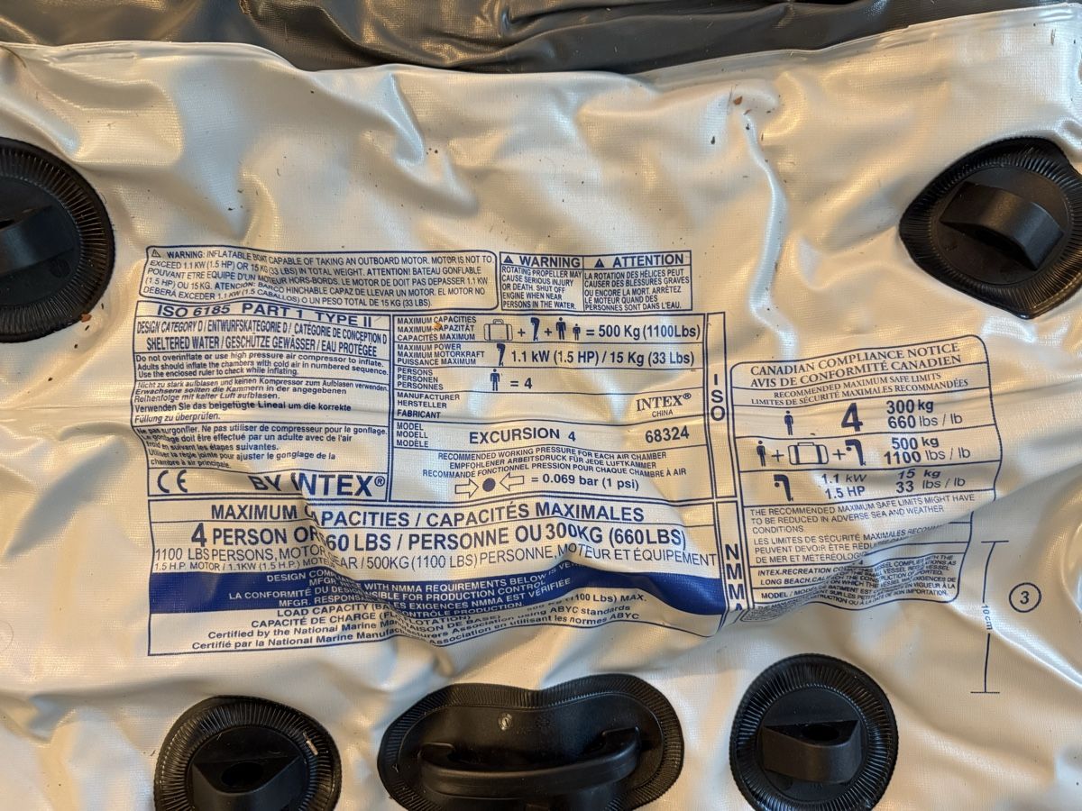 Barche: Inflatable Boat Intex Excursion 4 Set used once – Usato da Luzern venduto da fra_rd2x 4