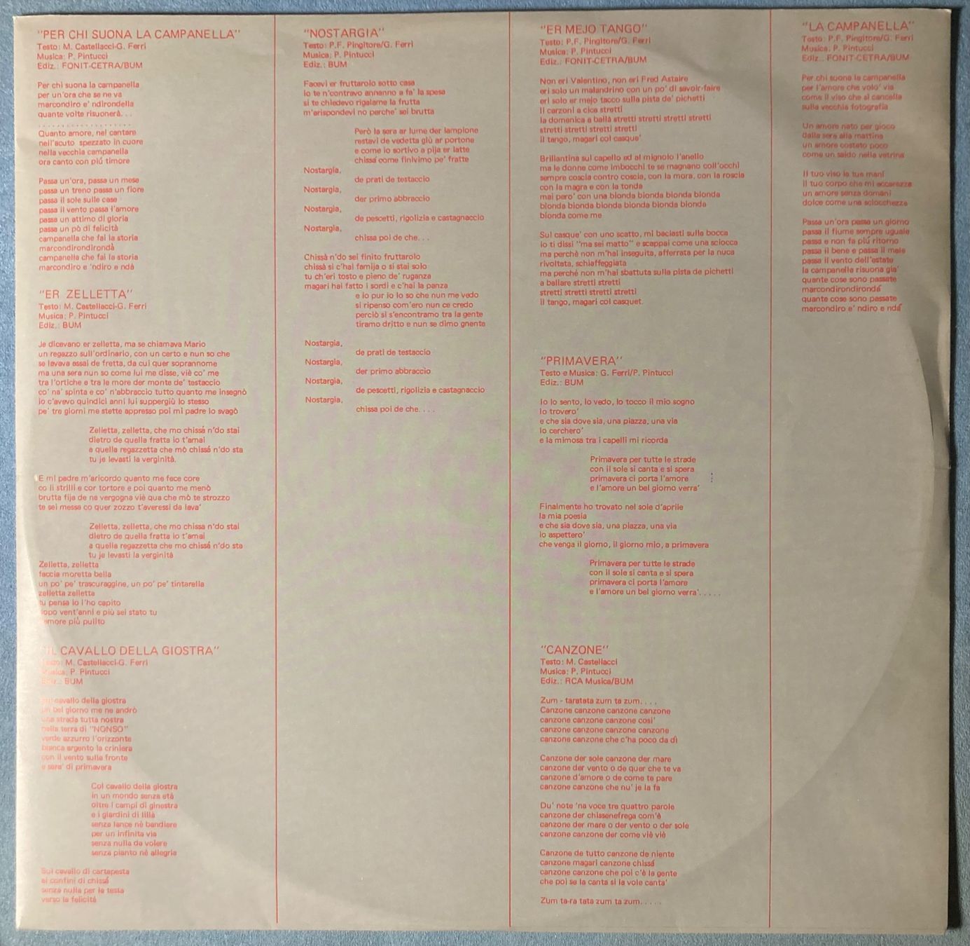 Dischi in vinile: GABRIELLA FERRI - NOSTARGIA – Usato da Poliez-Pittet venduto da Newtown-Records 2