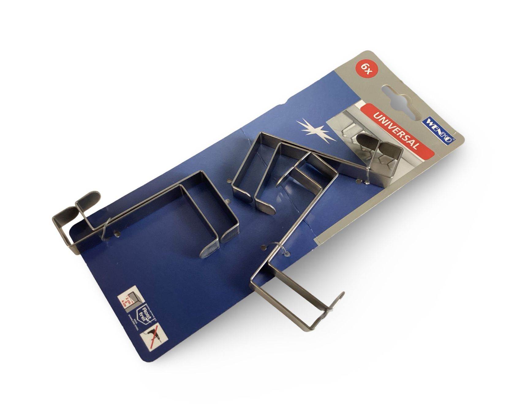 Ferramenta: WENKO Universal Türhaken 6er-Set – Nuovo (secondo la descrizione) da Zürich venduto da Restwert_Zuerich 6