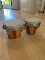 Bongo Trommel Set Holz Naturfarben