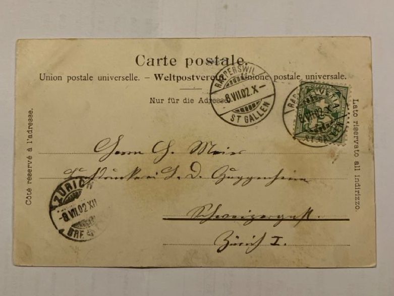 Cartoline postali: Ansichtskarte Rapperswil von der Brücke, alt – Usato da Bauma venduto da Baumer71 1