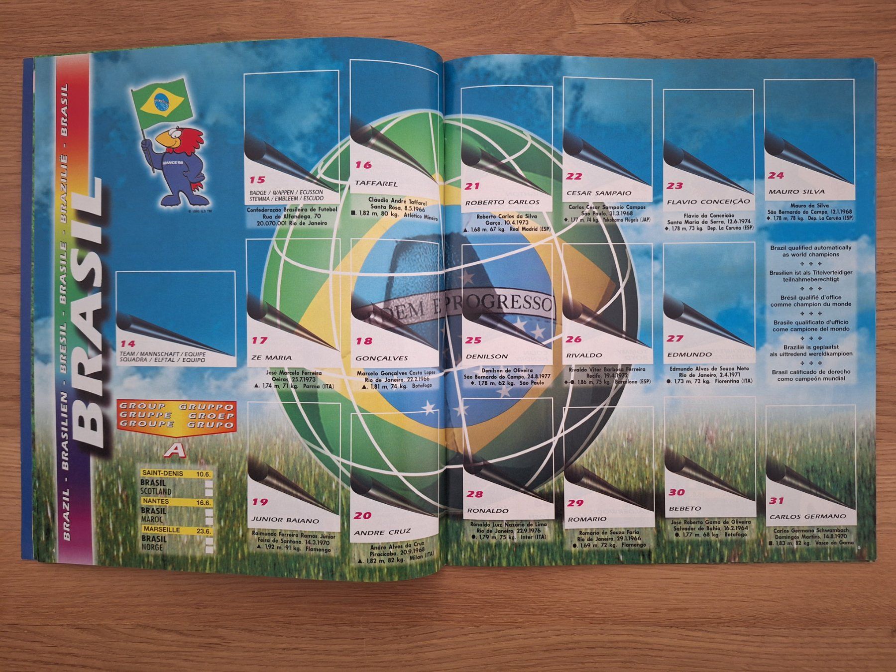 Panini Alben: PANINI WORLD CUP 1998 – Gebraucht aus St. Gallen von Matrix023 2