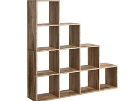 Bücherregal mit 10 Fächern Regal offen Stufenregal LINA