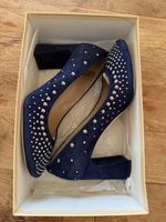 Dunkelblaue Wildlederpumps, Grösse 38 - wie Prada!