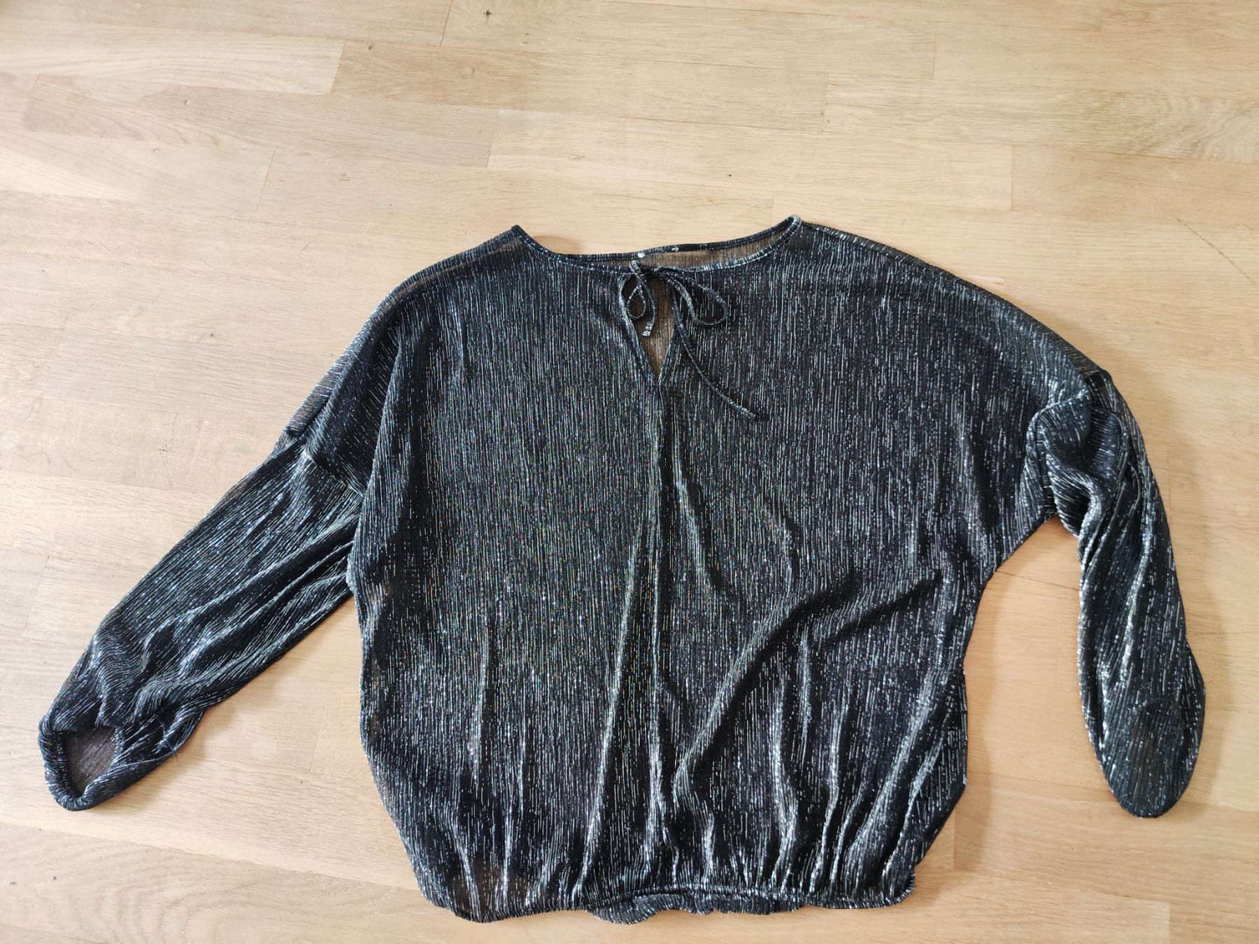 Camicette: transparente Bluse schwarz mit Silber-Schimmer Grösse M – Usato da Bottenwil venduto da pachs