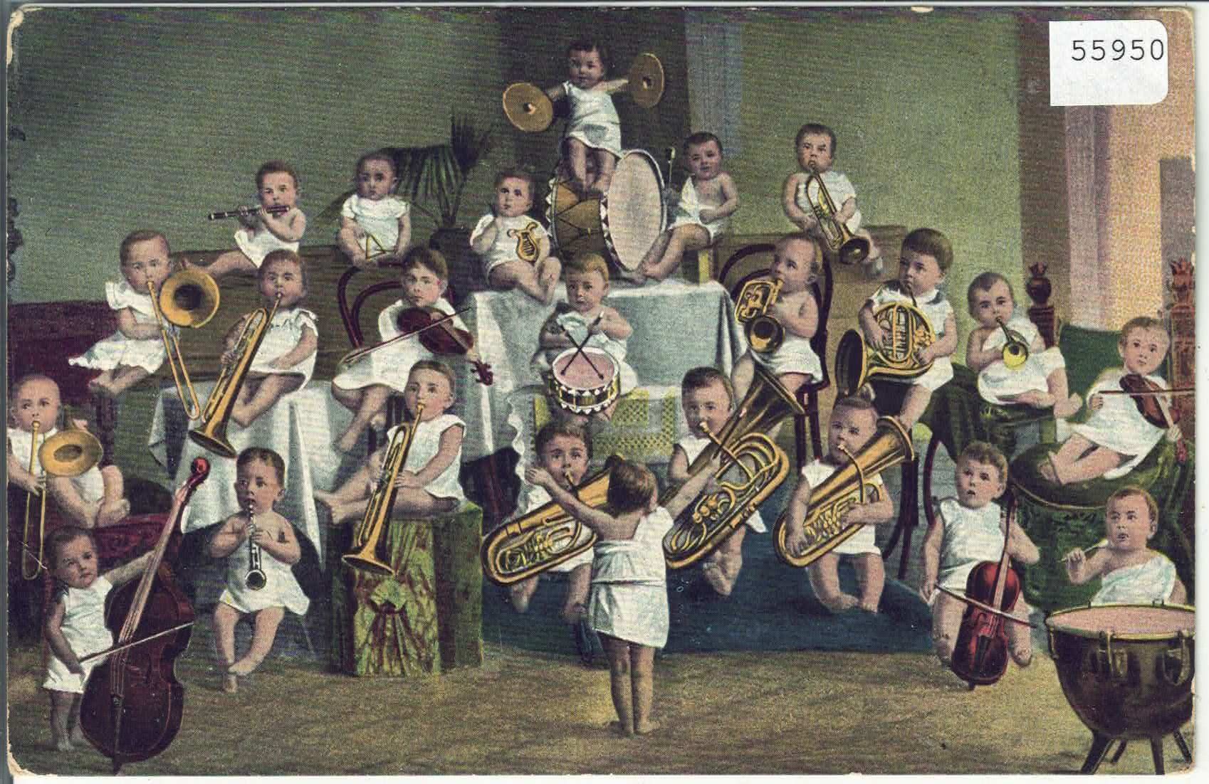 Cartes postales: Kleinkinder Bebe Orchester – D'occasion à Ettingen par Kartenplanet