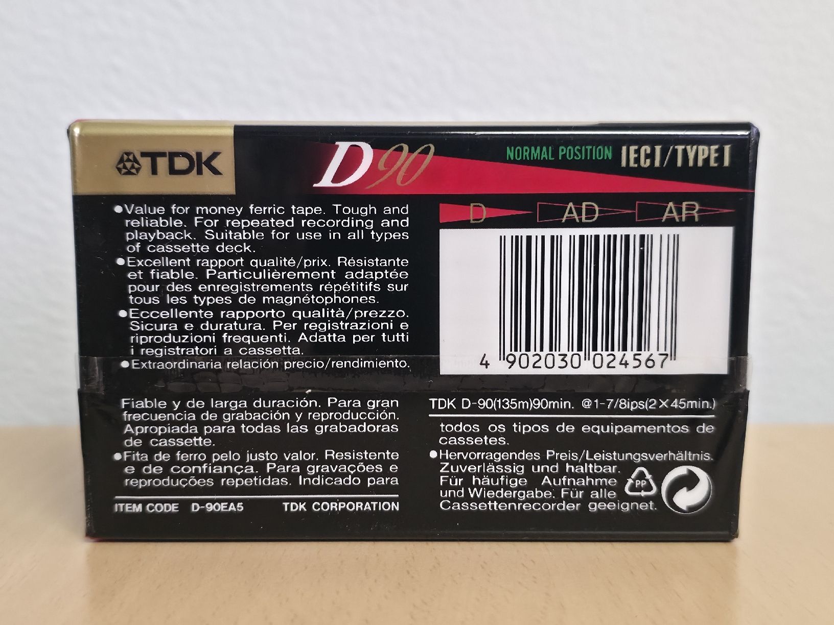 Musicassette: TDK D 90 - 5-PACK - TYPE I - 1995 - HIGH PRECISION - NOS OVP – Nuovo e nell'imballaggio originale da Dietlikon venduto da litisop 1
