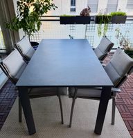 Gartentisch Anthrazit mit Stühlen guter Zustand