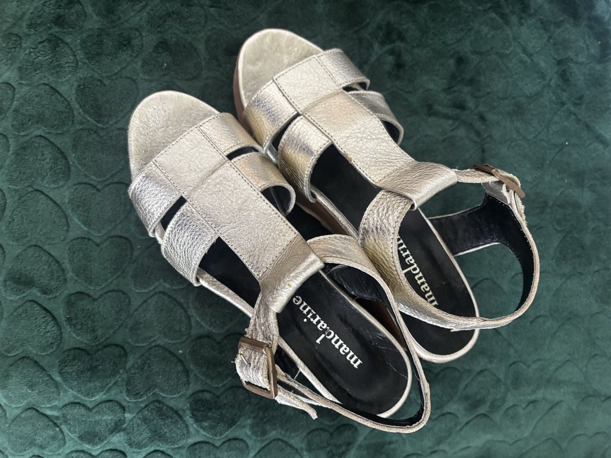 Scarpe da donna: Mandarine Platform leather Sandals Silver 39 – Nuovo (secondo la descrizione) da Zürich venduto da cla_v6hx