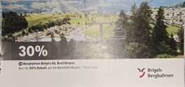 Gutschein 30% Bergbahnen Brigels Breil Crest Falla