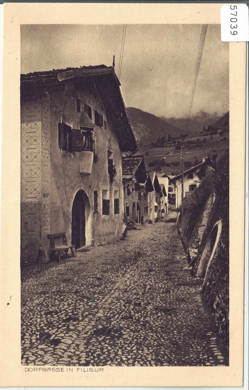 Cartoline postali: Dorfstrasse in Filisur – Usato da Ettingen venduto da Kartenplanet