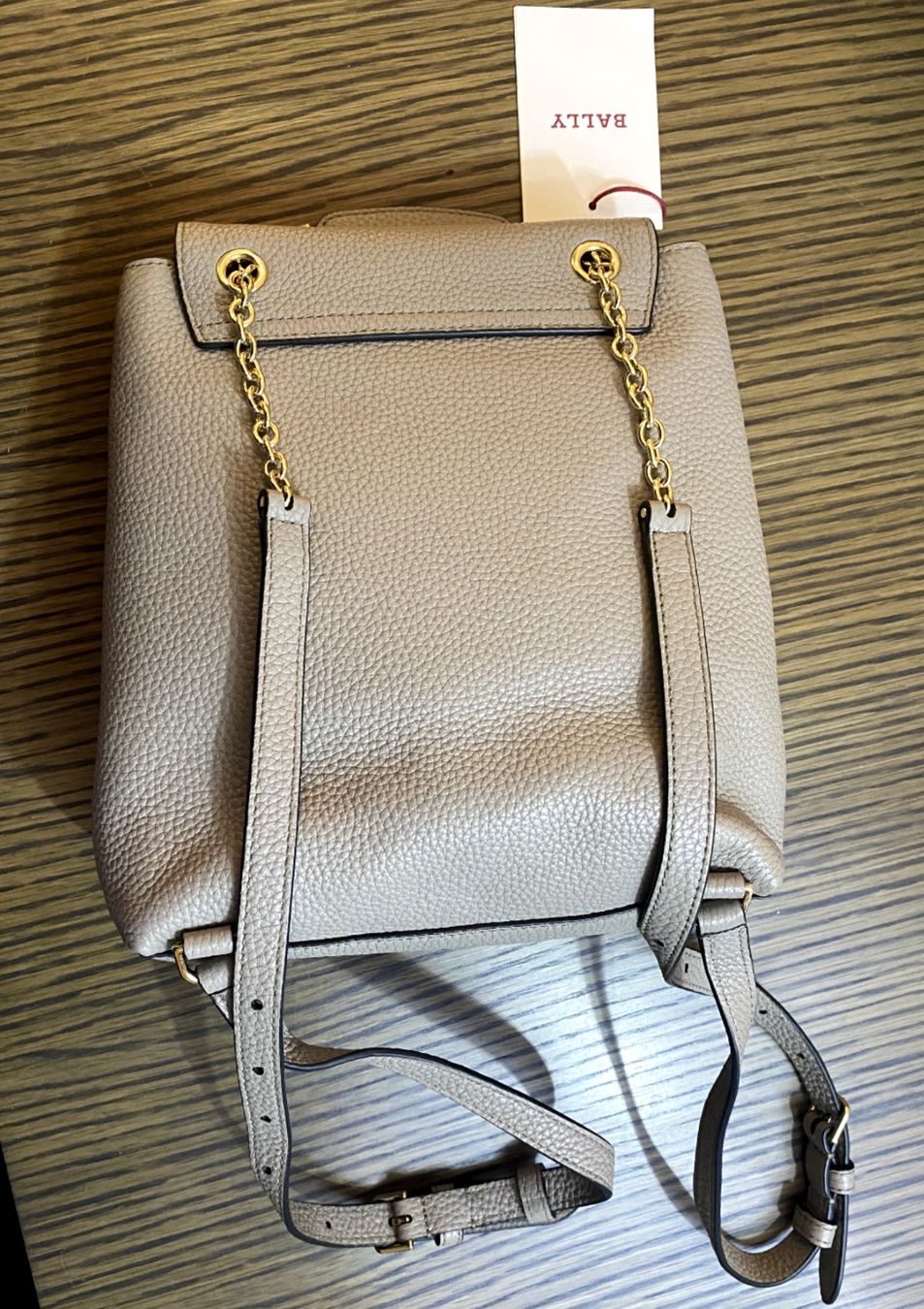 Bally Zaini: BALLY Eleganter Rucksack aus Leder.Taupe – Nuovo e nell'imballaggio originale da Volketswil venduto da praxis12 3