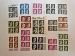 Deutsches Reich Briefmarken Adolf Hitler Blöcke postfrisch