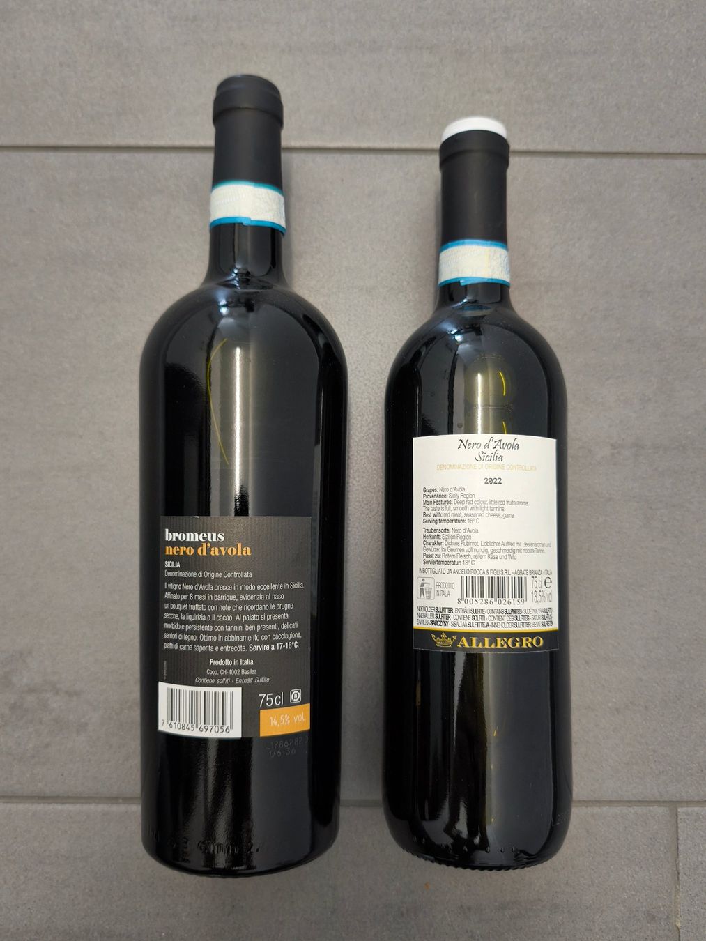 Vino: NERO D'AVOLA – Nuovo e nell'imballaggio originale da Zürich venduto da Bluemex 1