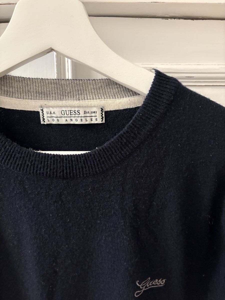Guess Maglioni & Felpe: Guess - Dunkelblauer Wollpullover, Grösse XXL, Herren – Usato da Steffisburg venduto da Gretchenfrage 1