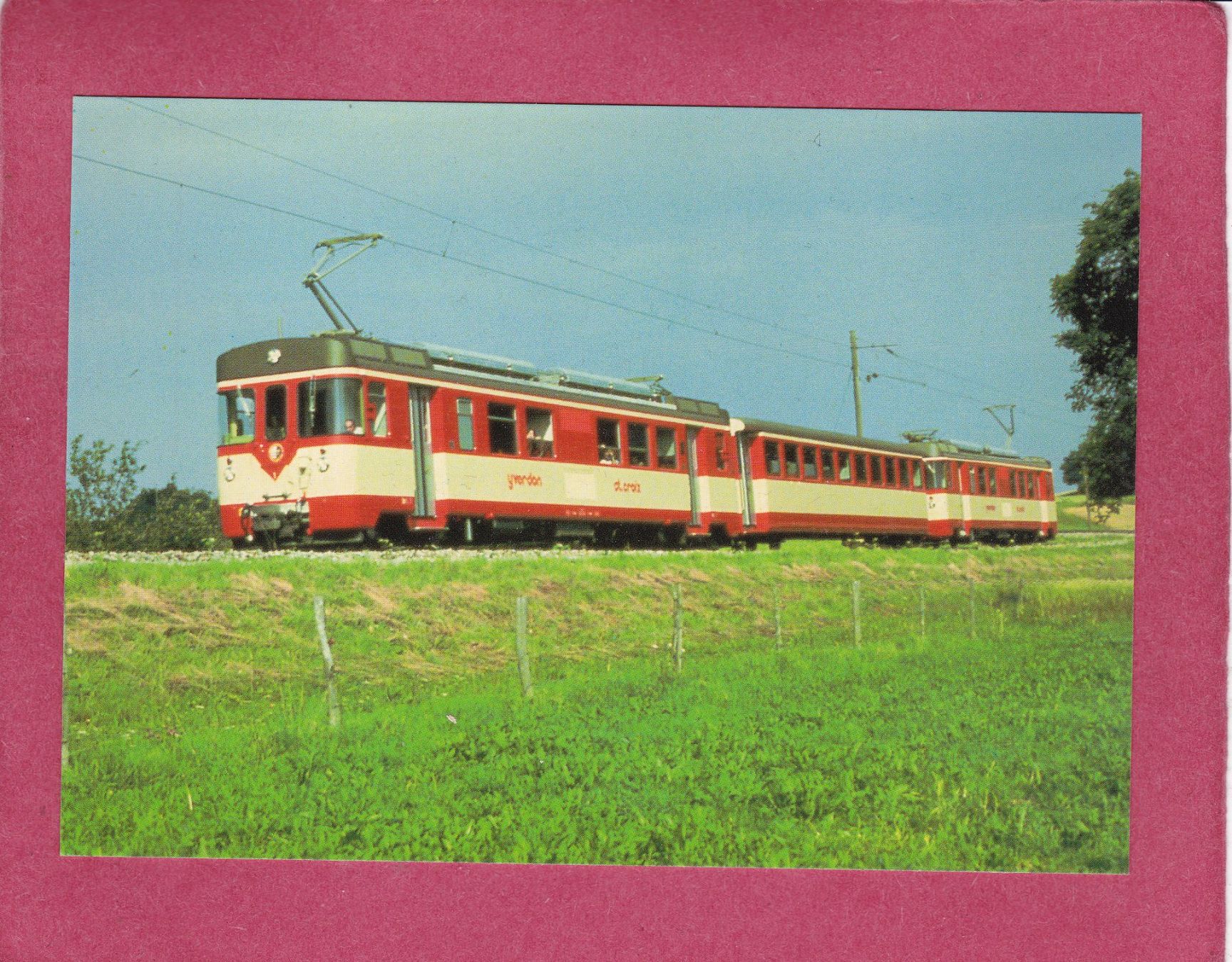 Ansichtskarten: Eisenbahn Be 4/4 Yverdon - Ste-Croix – Gebraucht aus Herisau von Lisegrat2008