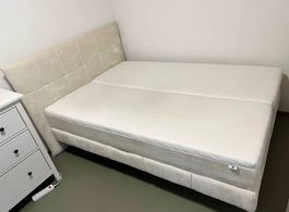 Boxspringbett Jolin in Creme beige 140x200cm