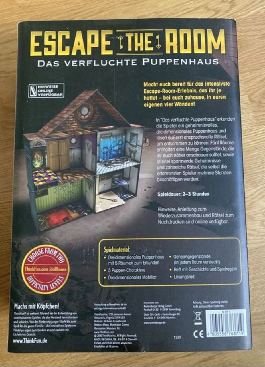 Giochi: Escape the Room Puppenhaus – Usato da Obfelden venduto da Spielsachenschweiz 1