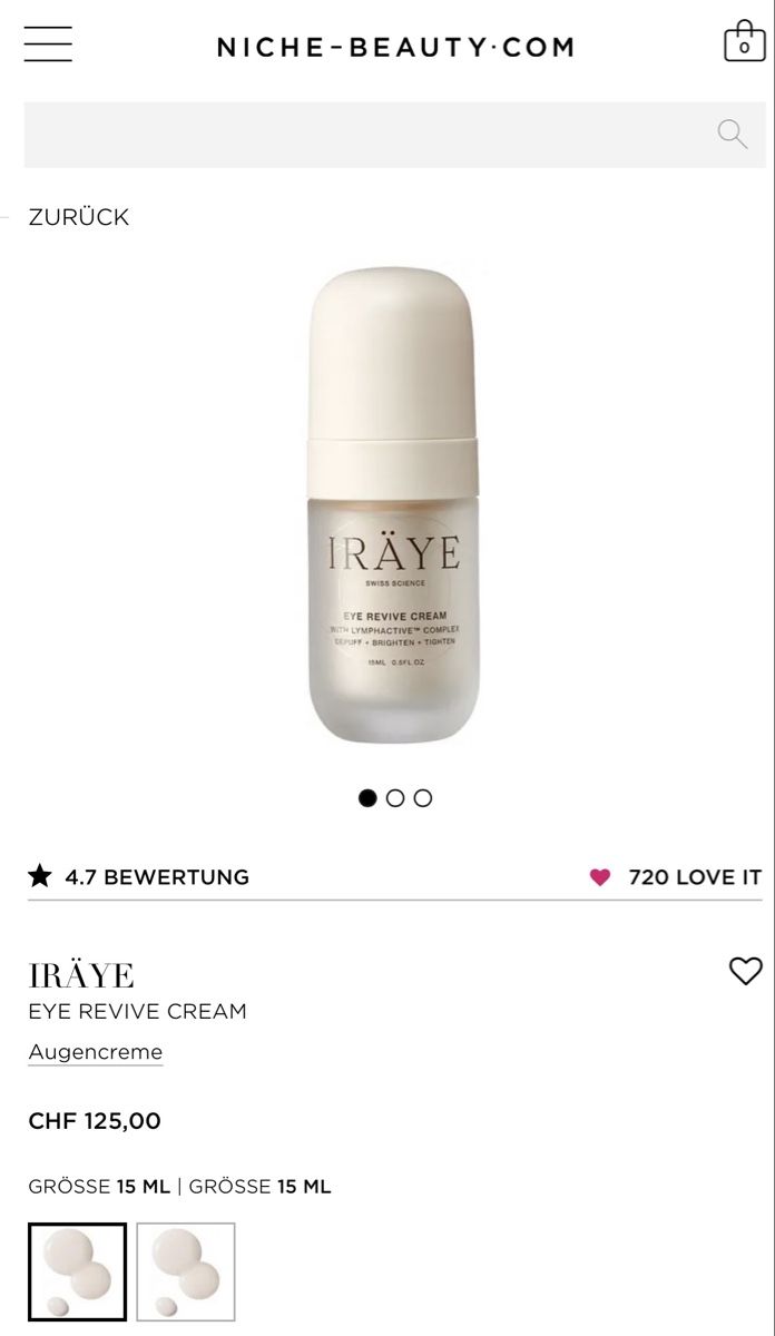 Cura del viso: IRÄYE Eye Revive Cream15ml +Refill 15ml – Nuovo (secondo la descrizione) da Baden venduto da Tiffany6878 4