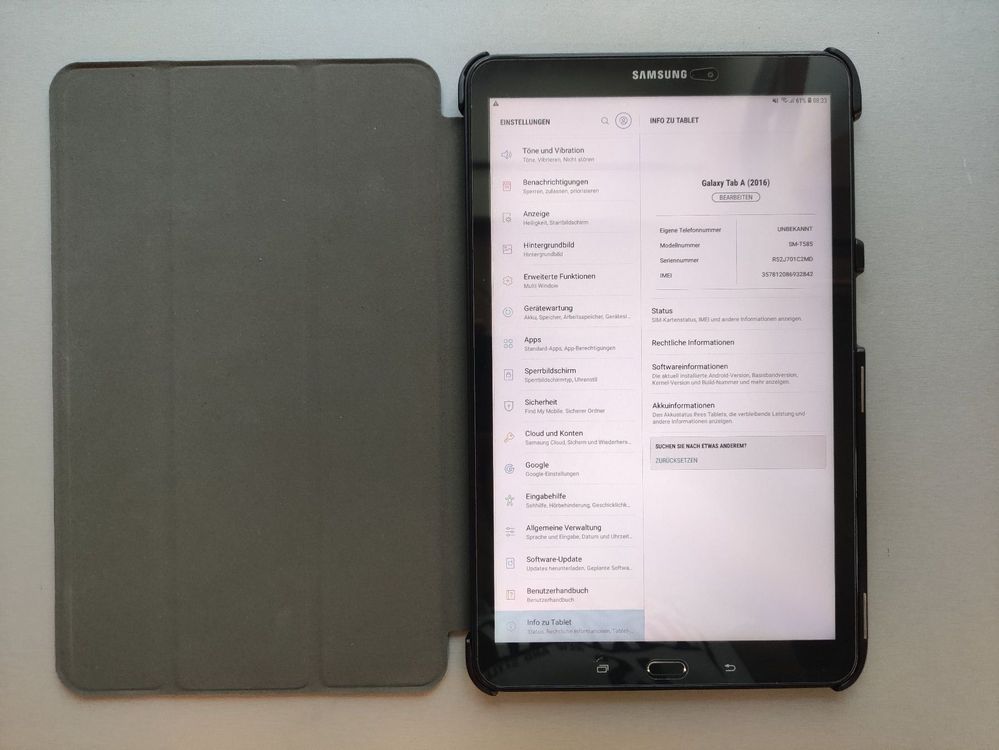 Samsung Tab SMT585 mit sim Karten Slot und Hülle Kaufen auf Ricardo