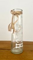 Dekorative Glasvase "Beach" mit Muscheln &Jute-Band,Maritime
