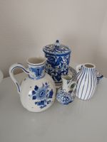 Schöne blaue & weisse Keramik Deko