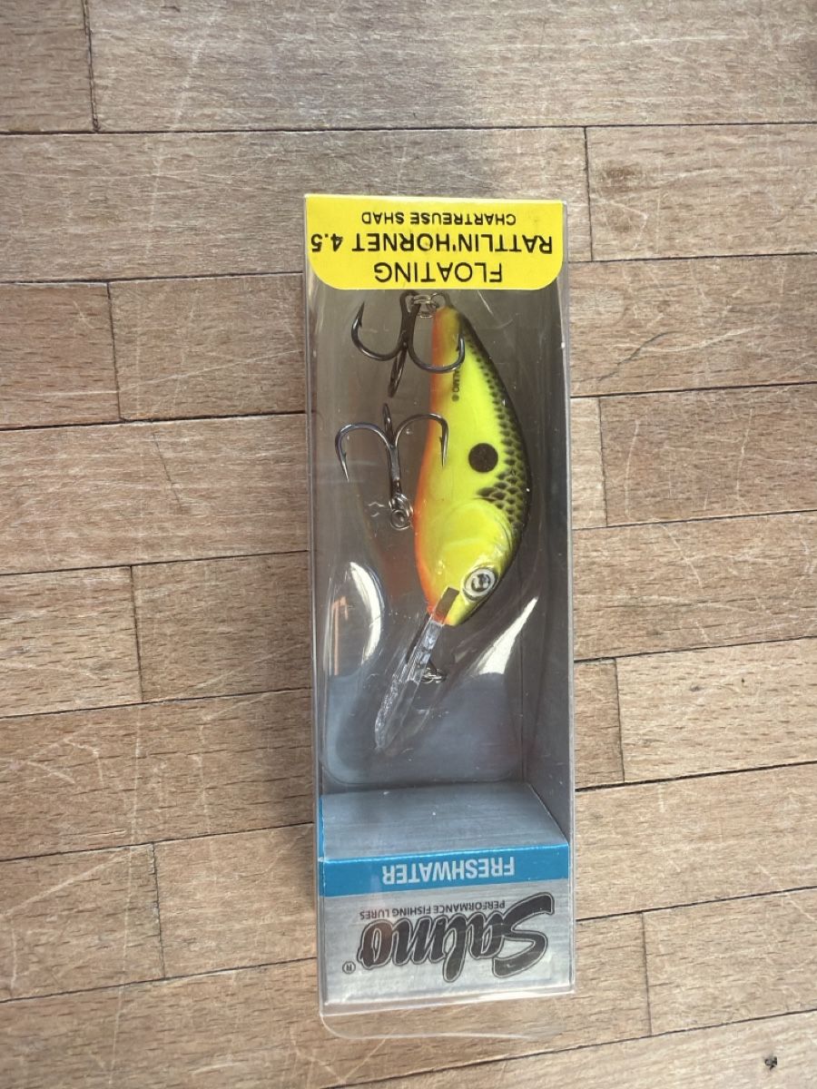 Esche: Salmo Rattlin Hornet 4.5 Floating Chartreuse Shad – Nuovo e nell'imballaggio originale da Herisau venduto da thefisherking