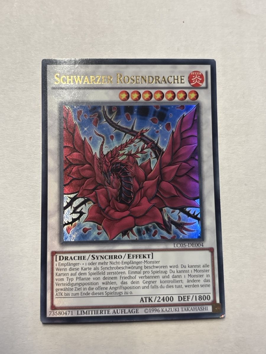 Yugioh Carte collezionabili: Schwarzer Rosendrache LC05-DE004 Limited Edition – Usato da Speicherschwendi venduto da YugisKartenKammer