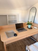 Bureau IKEA RIDSPÖ placage chêne 140x70 cm bon état
